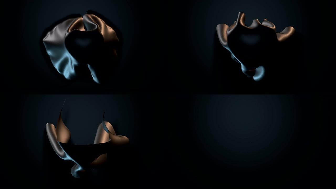 心脏符号的Realystic布动画 (循环4k)
