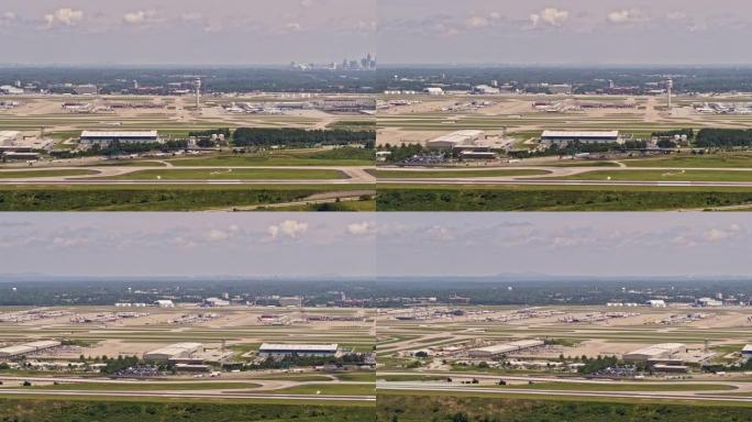 亚特兰大航空v449机场全景与起飞