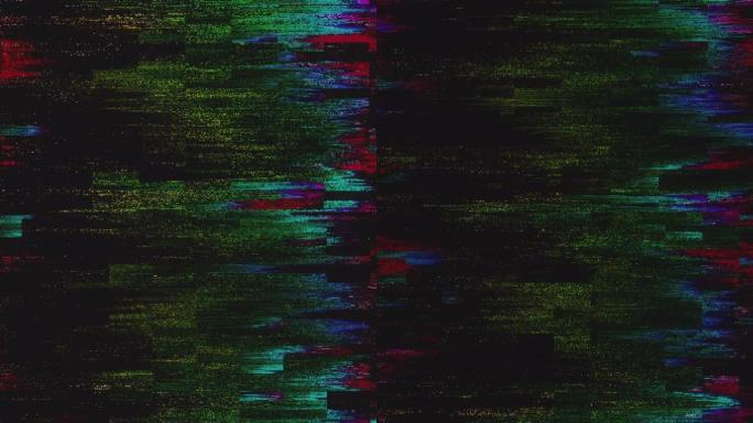 独特设计抽象数字像素噪声毛刺错误视频损坏