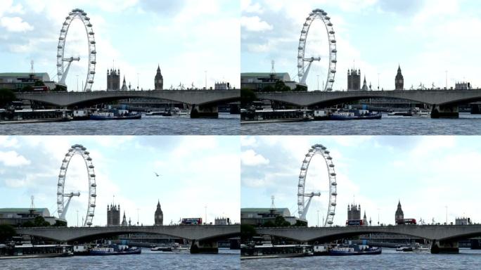伦敦滑铁卢桥和Parlament