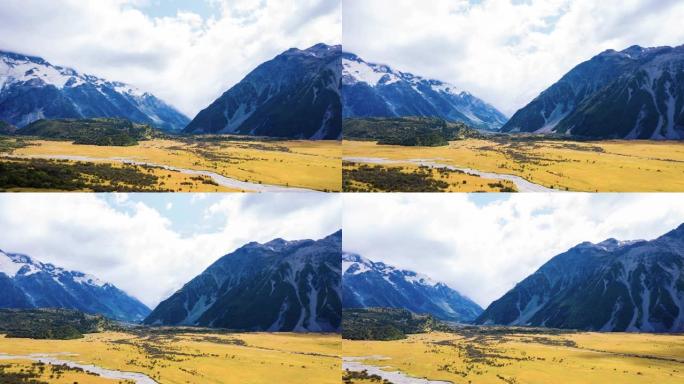 新西兰著名的80号国道，山区风景优美的多风道路