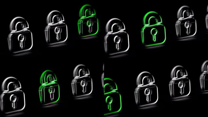 锁定图标安全锁网络安全系统隐私安全