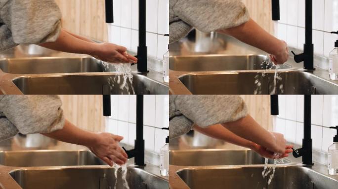用消毒剂凝胶洗手。在手上涂乳液。新型冠状病毒肺炎。科罗娜