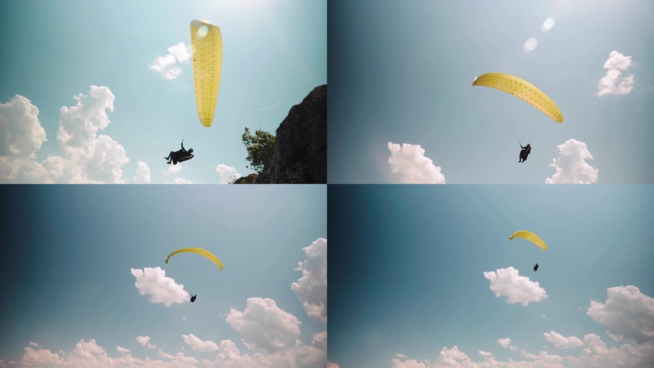WS PAN POV空中滑翔伞飞行员，飞行，越野飞行员，极限运动，冒险
