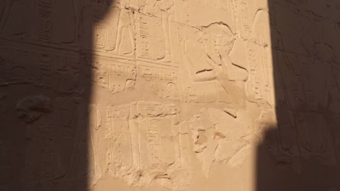 Wall paintings in Karnak Temple in Luxor.