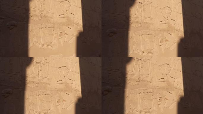 Wall paintings in Karnak Temple in Luxor.