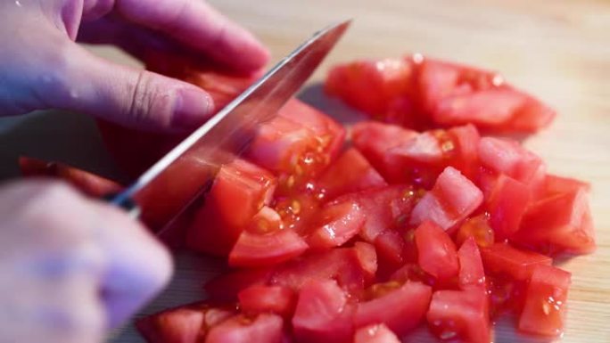 切碎切番茄切柿子切西红柿