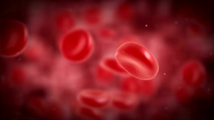 红细胞在静脉或动脉流动。3d渲染高清素材。
