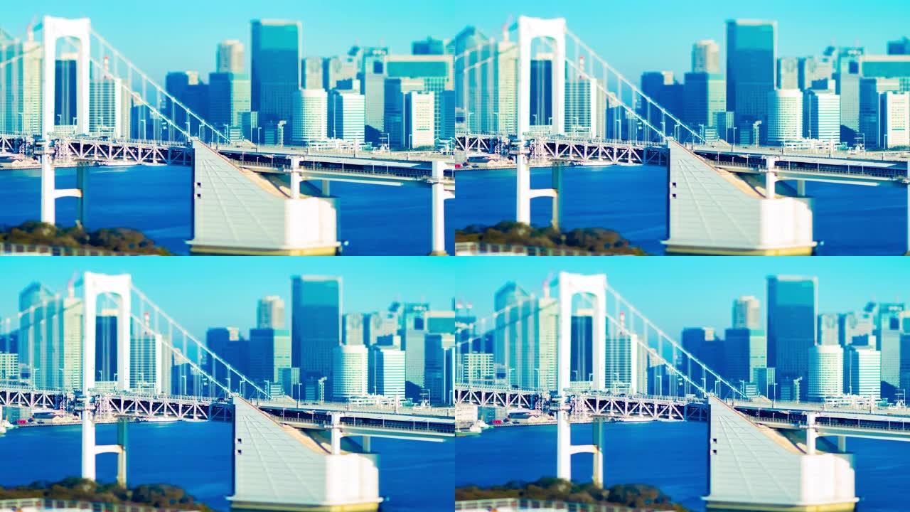 东京城市城市桥梁高速公路的延时