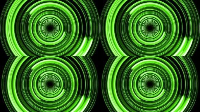 霓虹绿色抽象环形转圈灯