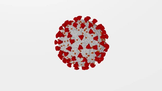 动画冠状病毒模型Covid 19，3D渲染