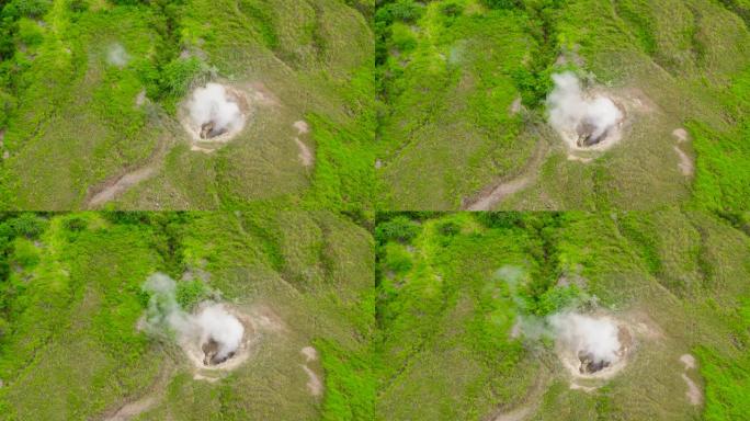 塔阿尔火山，有热气腾腾的喷气孔。菲律宾大雅台