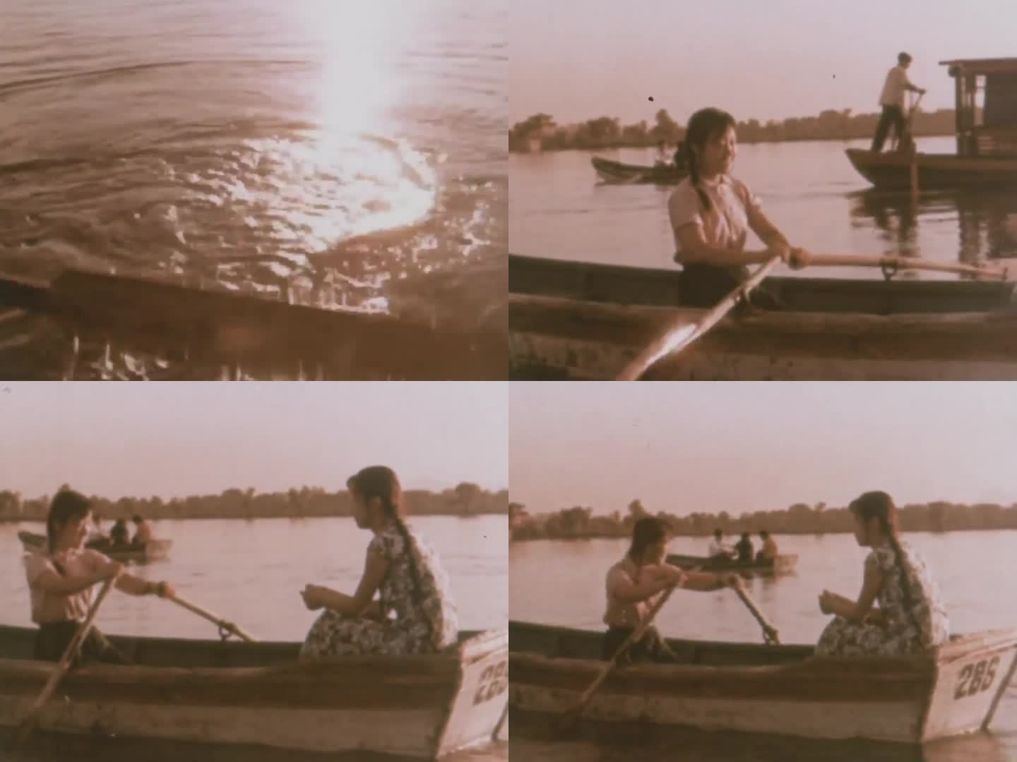 60年代  北京 年轻人 划船