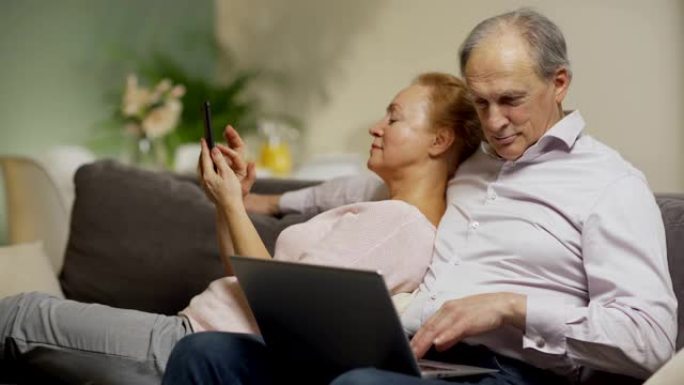 Contemporary senior couple spending leisure time a