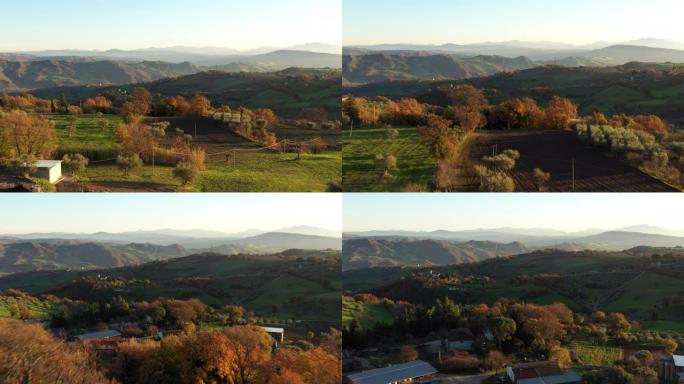 意大利中部鸟瞰图国家风景，布奥纳阿尔贝戈