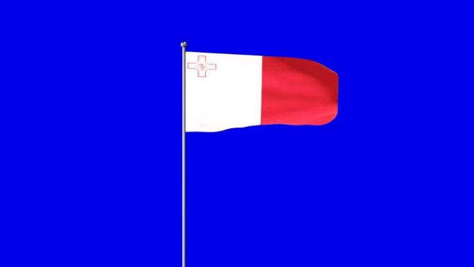 马耳他升起的旗帜