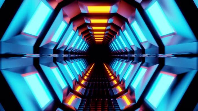 太空飞船中的隧道穿梭科技未来