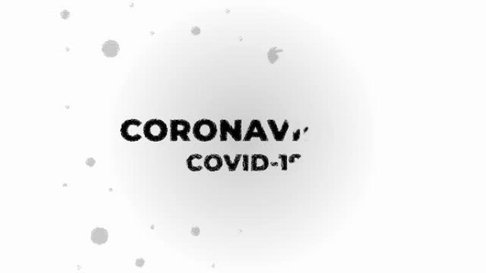 冠状病毒Corvid-19过渡流行病病毒在世界各地传播致命疾病文本字体背景4K