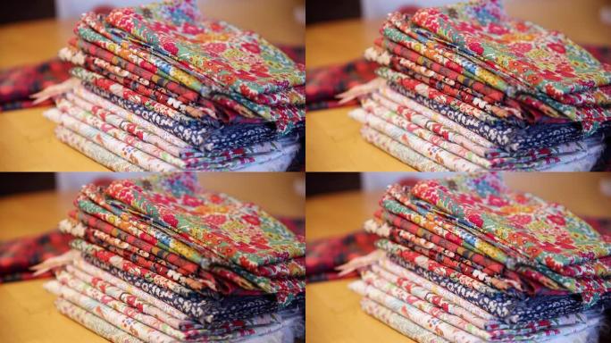 缝纫-彩色织物