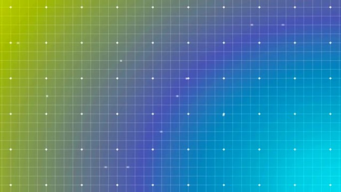 网格小正方形，光点在网格线上移动。过滤器上从蓝色退化为绿色