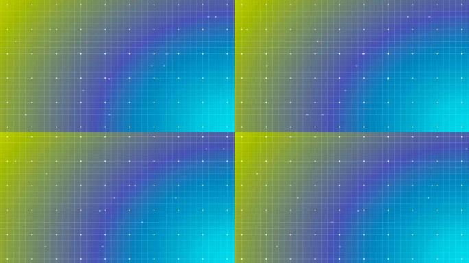 网格小正方形，光点在网格线上移动。过滤器上从蓝色退化为绿色