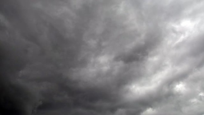 雨前天空中的灰云。阴云密布的阴雨天空。