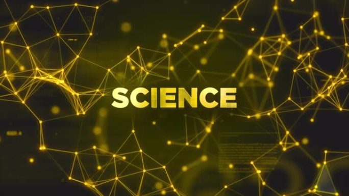 4k科学背景文字logo3D