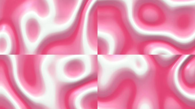 液体油漆循环动画背景。流动的波浪纹理，3d渲染动态壁纸。无缝移动梯度。