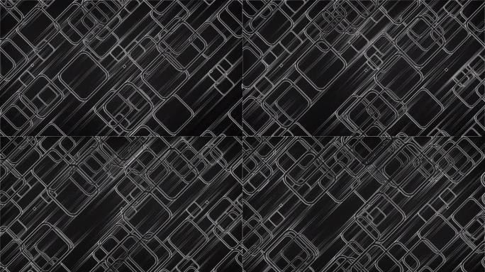 抽象辉光方块和线条的3d渲染。计算机生成的网络背景