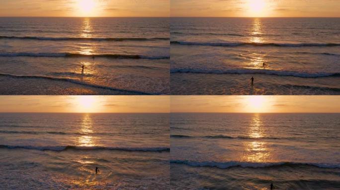 日落到冲浪实拍