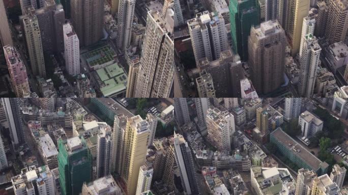 香港空中v221特写鸟景飞越太平山地区
