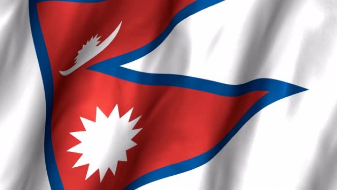 尼泊尔挥舞国旗4K