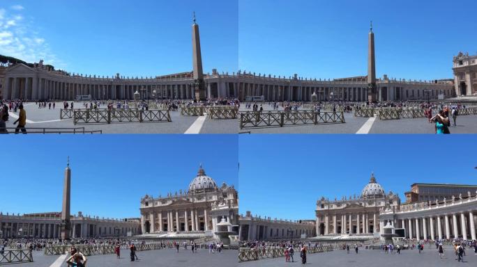 罗马意大利圣彼得广场梵蒂冈游客