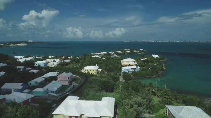百慕大航空公司航拍村庄村落