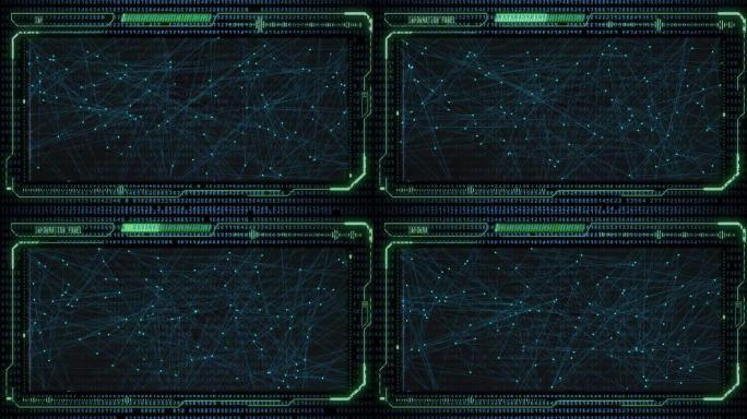 技术未来派UI HUD大数据数字数字码信息屏幕显示监视器