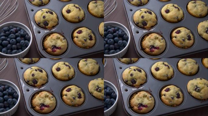 自制蓝莓松饼图像食品、可爱、小吃、