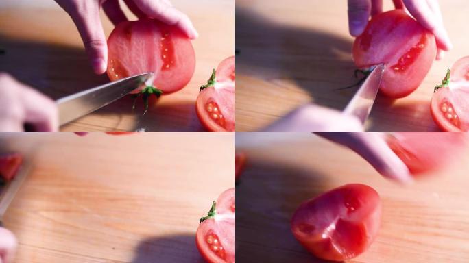切番茄切菜西红柿