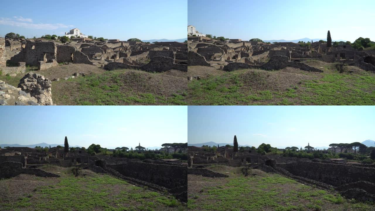 庞贝遗址，失落的古罗马古城。意大利,4 k。