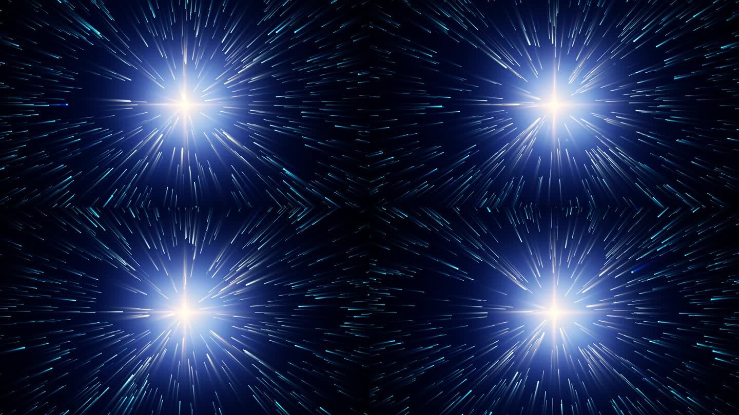 粒子光线汇聚中心星空唯美动态背景ae模板