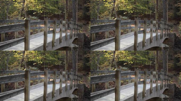 虚张声势桥，空荡荡的岩石溪公园-华盛顿特区-秋季