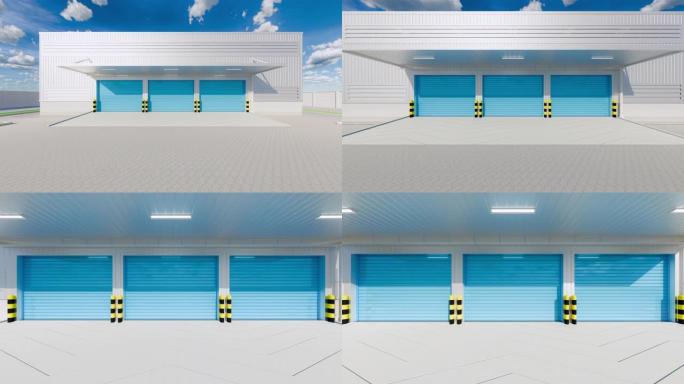 3d仓库卷帘门抽象模型模型3D