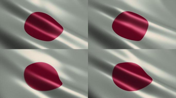日本国旗高细节-循环股票视频