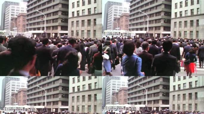 1978年日本 上班族过人行道