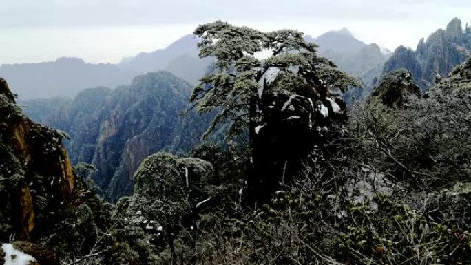 雪后黄山云的时间流逝