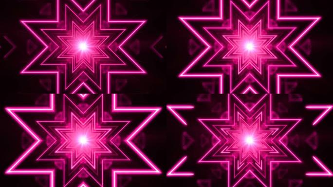 粉色几何形状抽象背景隧道