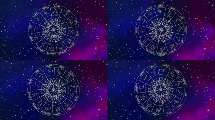 十二宫星座占星术太阳在纺车或脉轮上的星座