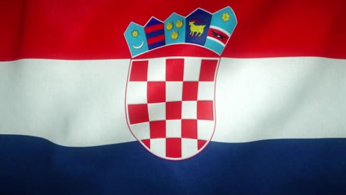 在风中飘扬的克罗地亚国旗