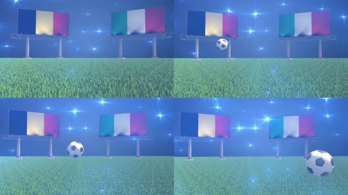 比利时对意大利足球草地