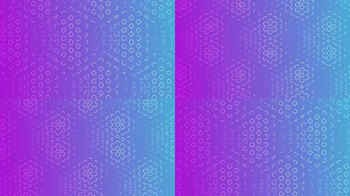 4k抽象蓝紫色背景图案与正方形