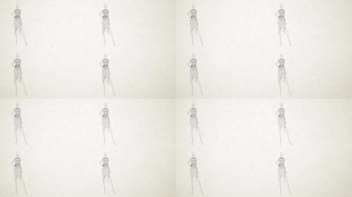 时尚娃娃-简单-模特服装支架的动画